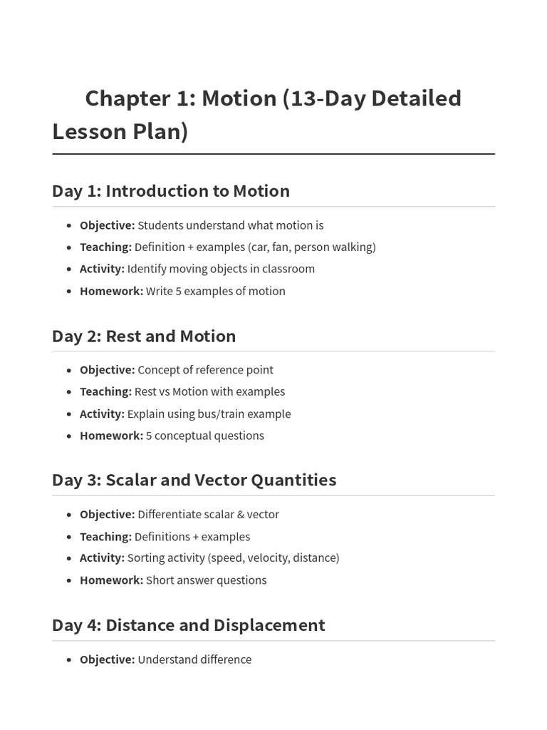 Lesson Plan (1) | PDF | Velocity | Force