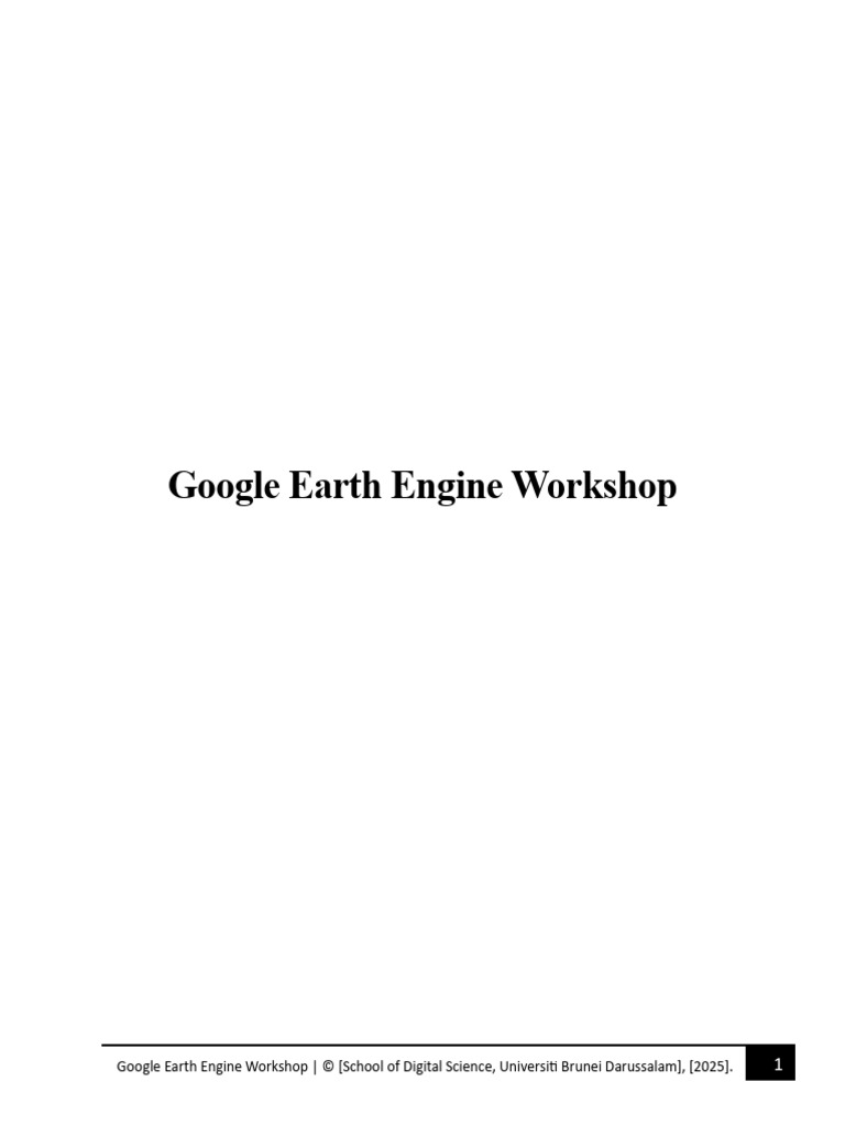 GEE Workshop | PDF | Arc Gis | Cloud Computing