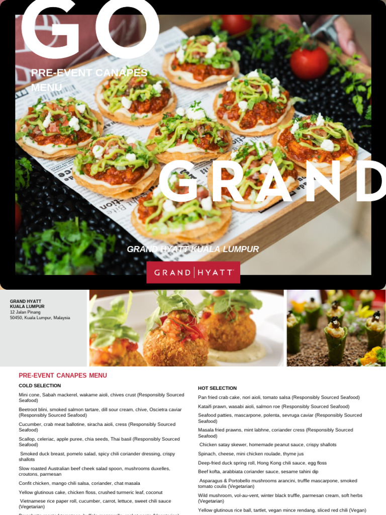 2026 Pre-Event Canapes Menu (Select 2+2) | PDF | Sauce | Dill