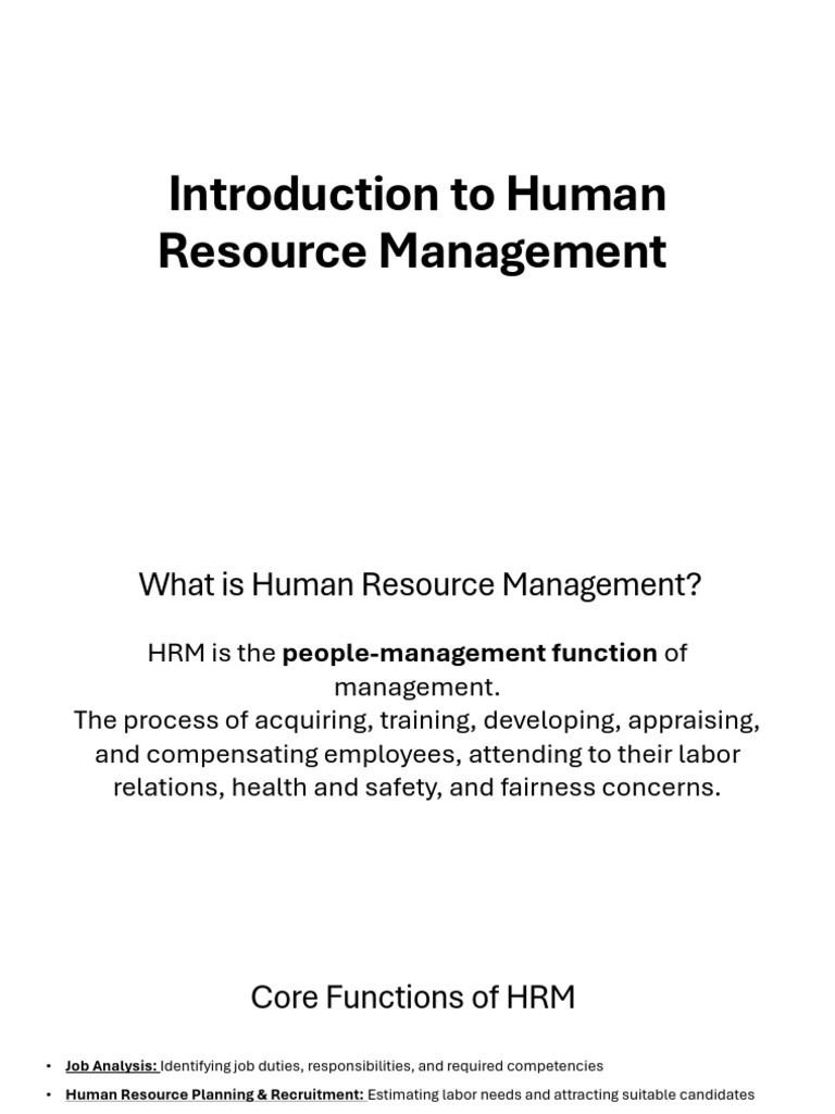 Introduction to Management | PDF | Human Resource Management | Employment