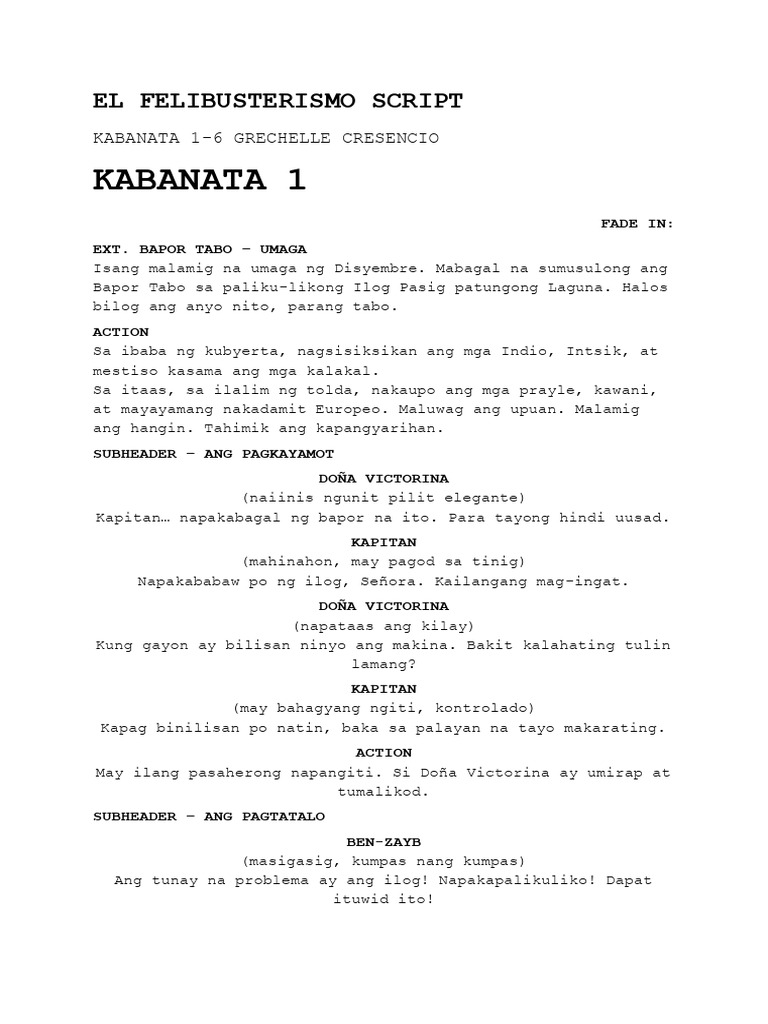 EL FELI 1 39. Final Script | PDF