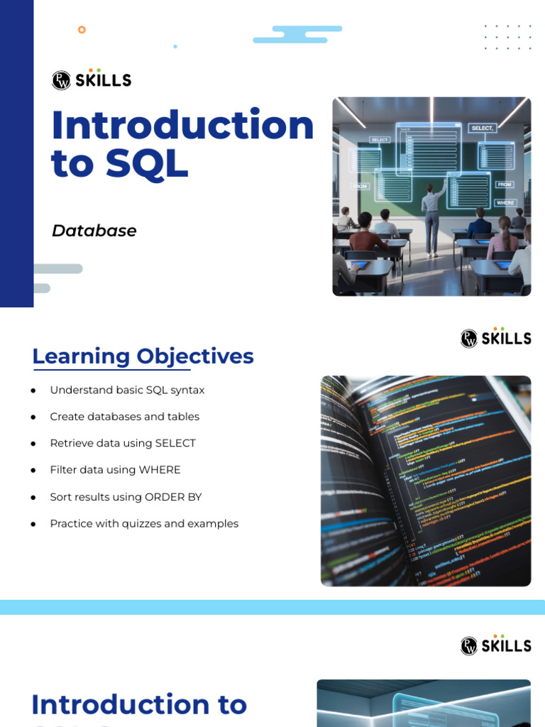 Introduction to SQL.pptx | PDF | Databases | Sql