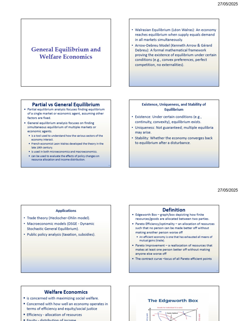 General Equilibrium | PDF | General Equilibrium Theory | Welfare Economics