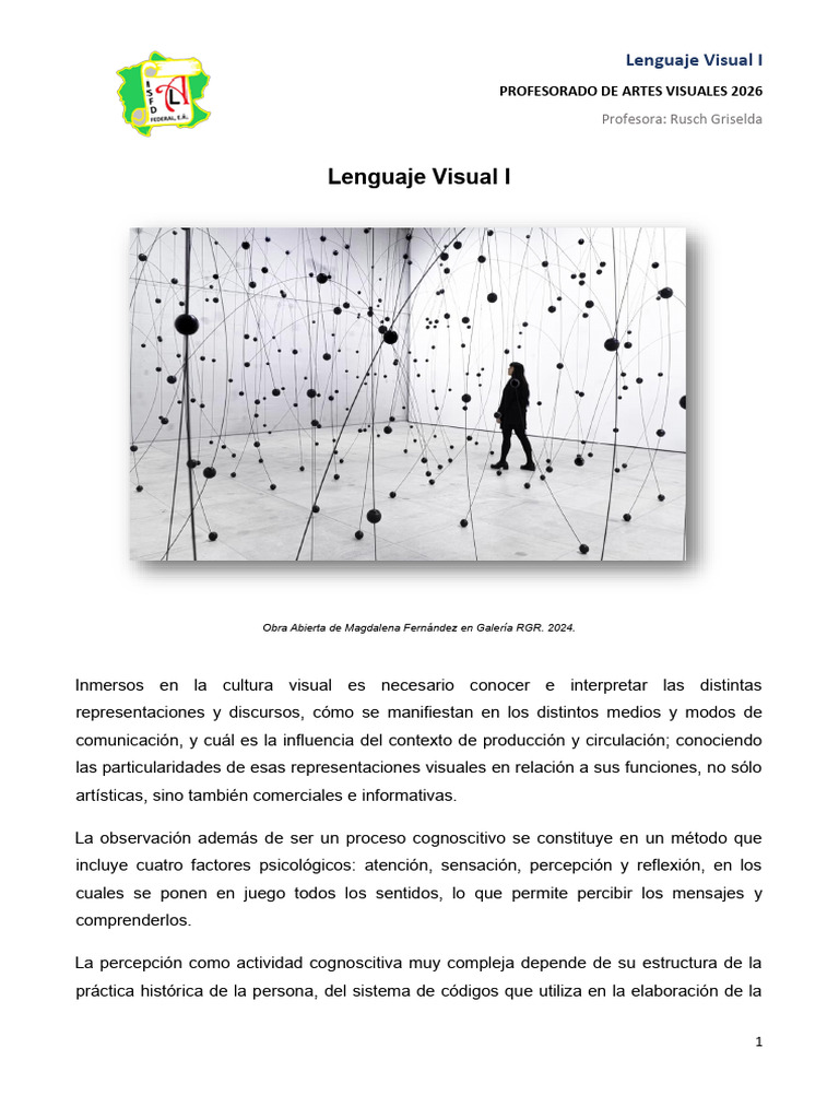Clase 1 Lenguaje Visual I. | PDF | Comunicación | Percepción