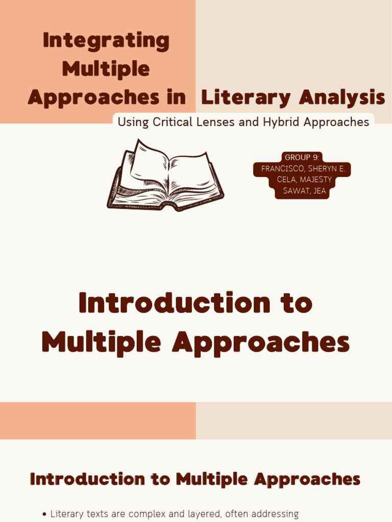 Integrating Multiple Approaches in Literary Analysis | PDF ...