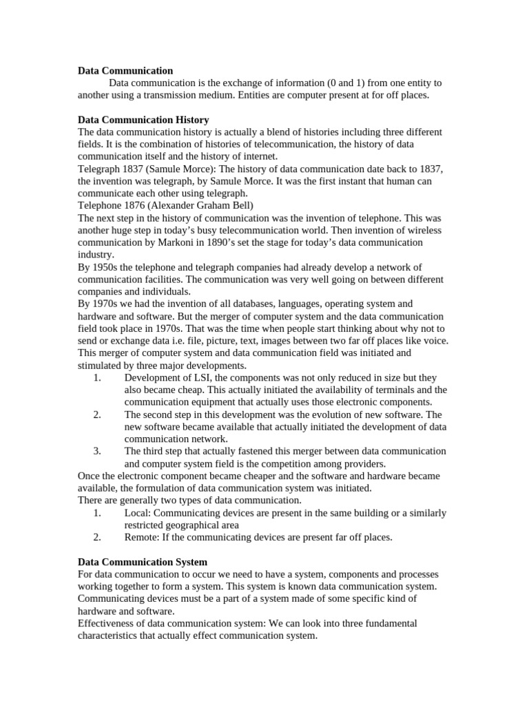 Data Communication | PDF | Network Topology | Computer Network