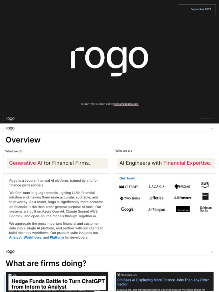 Rogo Deck | PDF | Artificial Intelligence | Intelligence (AI) & Semantics