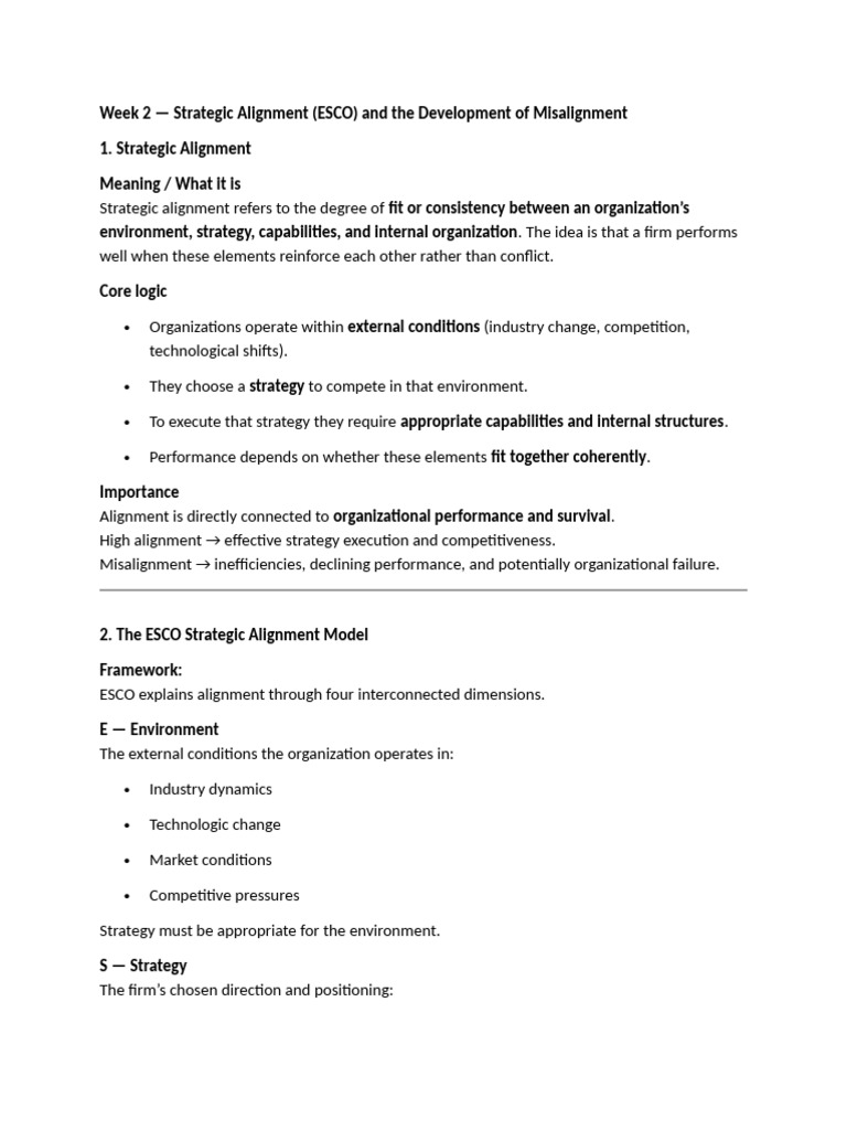 strategic alignment and misalignment | PDF | Cognition | Business