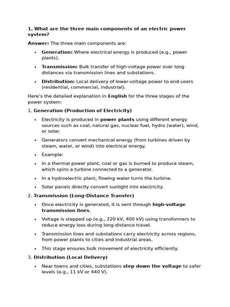 Power System | PDF | Electric Power Transmission | Electric Power