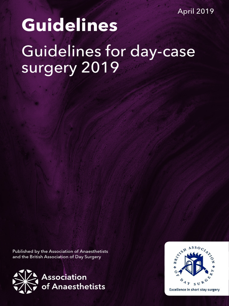 Guideline Day Case Surgery 2019 | PDF | Surgery | Anesthesia