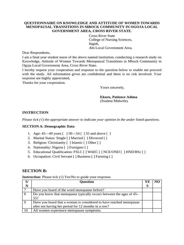 Ada Questionnaire | PDF