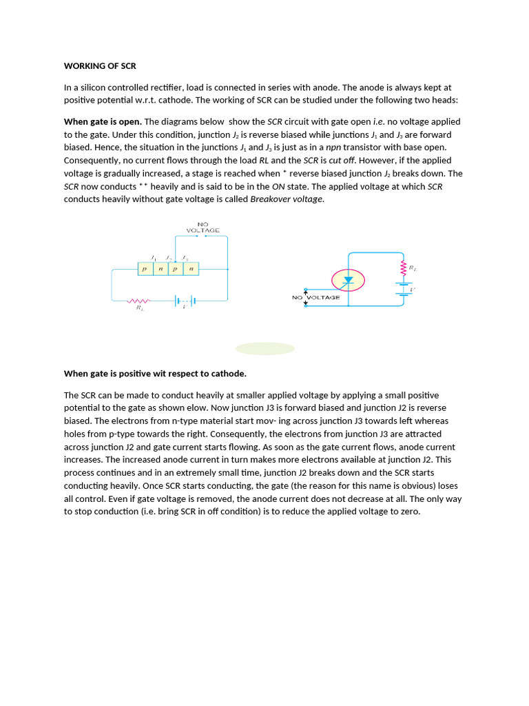 Working of Scr | PDF