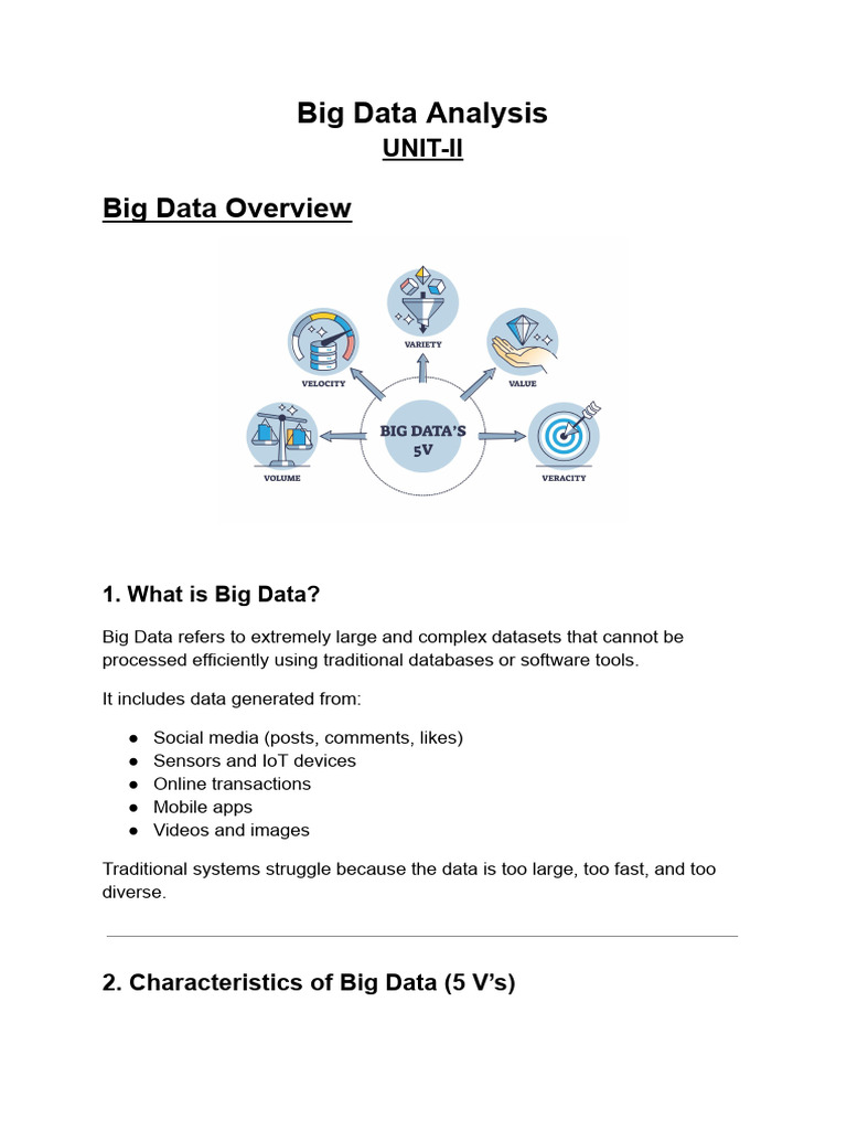 Big Data Analysis Notes | PDF | Apache Hadoop | Map Reduce