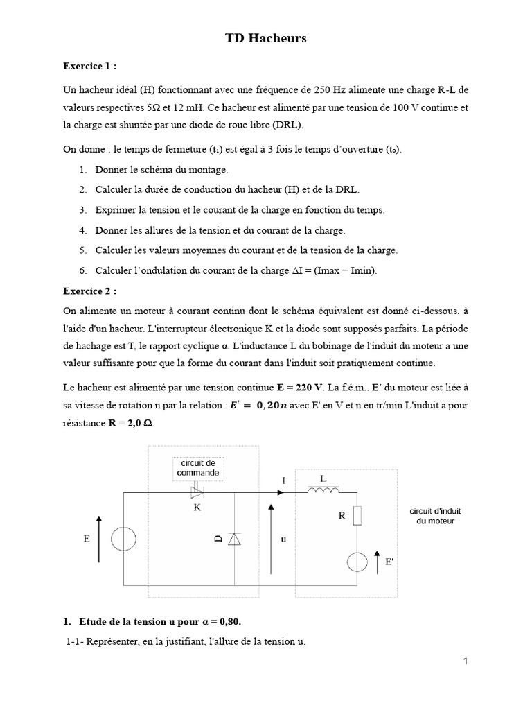 TD Avec Correction | PDF | Ingénierie de l'énergie électrique ...