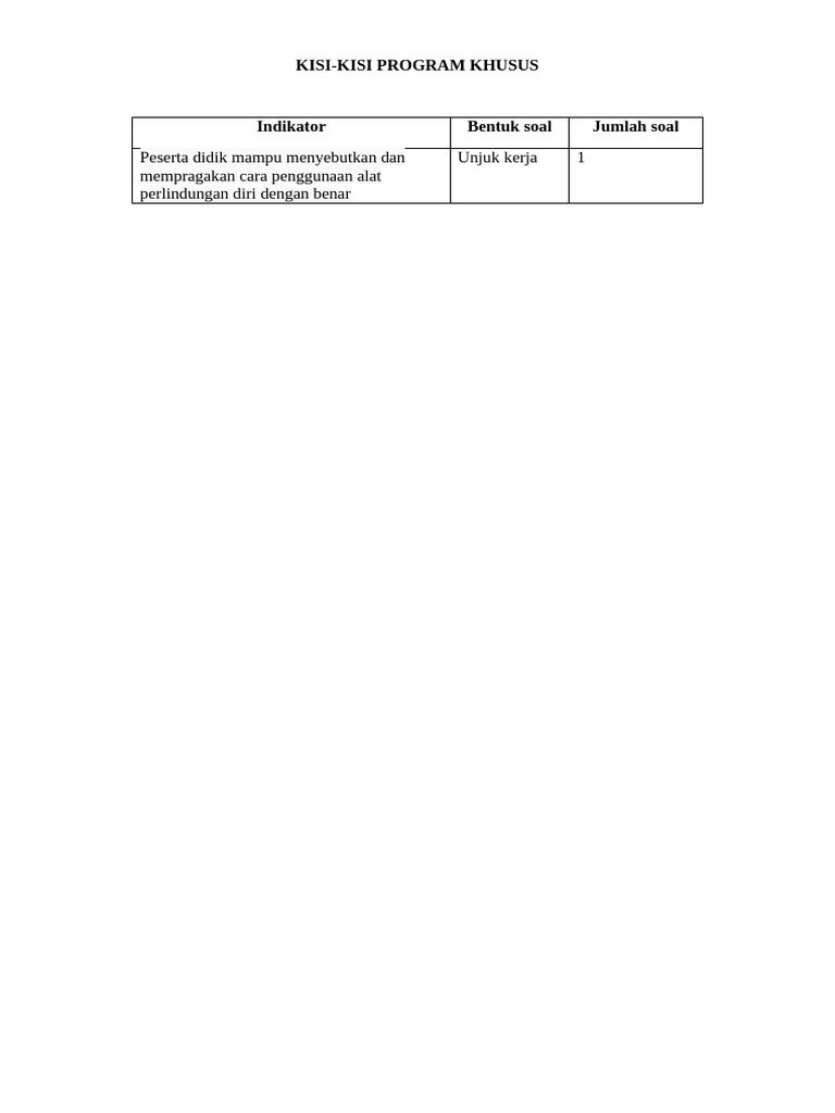 Program Khusus | PDF