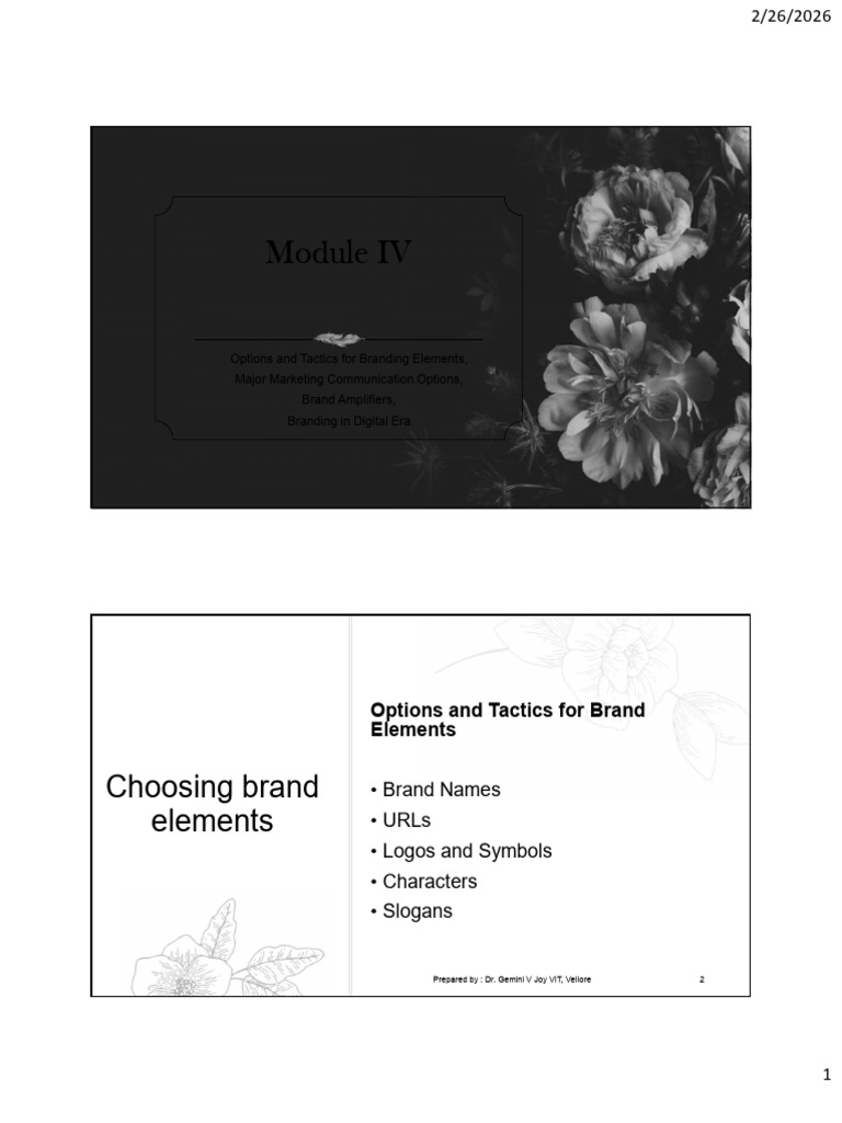 Module 4 Student Handout | PDF | Brand | Marketing
