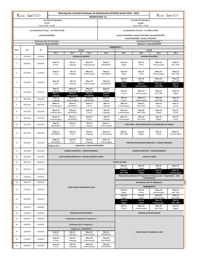 Planning TP 2025 L2 V1 | PDF