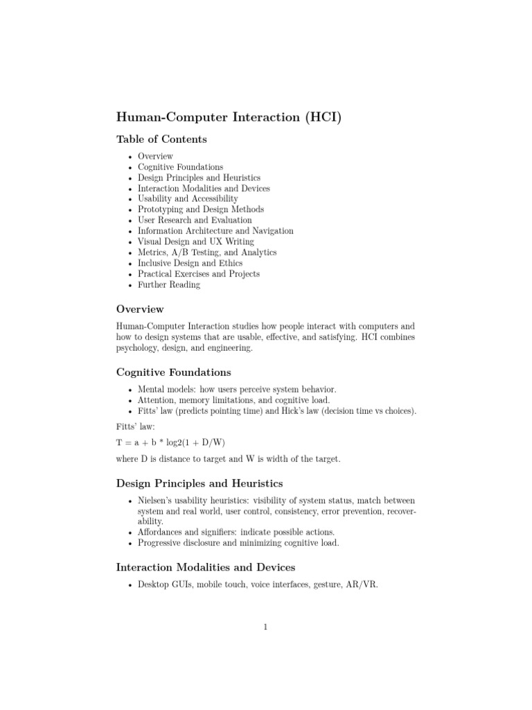 26 Human Computer Interaction | PDF | Human–Computer Interaction ...