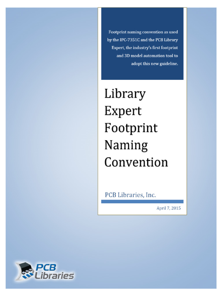 Library Expert Footprint Naming Convention | PDF