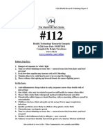 Health Technology Research Synopsis 112th Issue Date 19SEP2011 Compiled by Ralph Turchiano WWW - Vit.bz