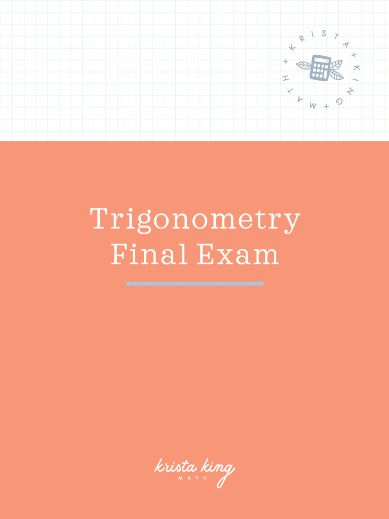 08 Trigonometry - Final Exams | PDF | Trigonometric Functions | Geometry