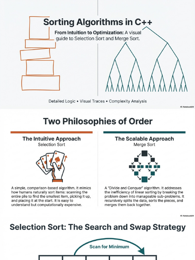 Week 9 Sorting Algorithms Selection Versus Merge | PDF