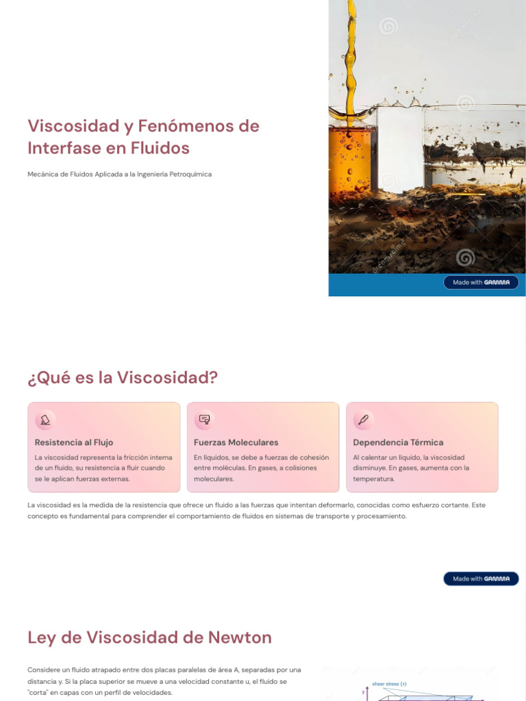 Viscosidad y Fenomenos de Interfase en Fluidos | PDF | Viscosidad ...