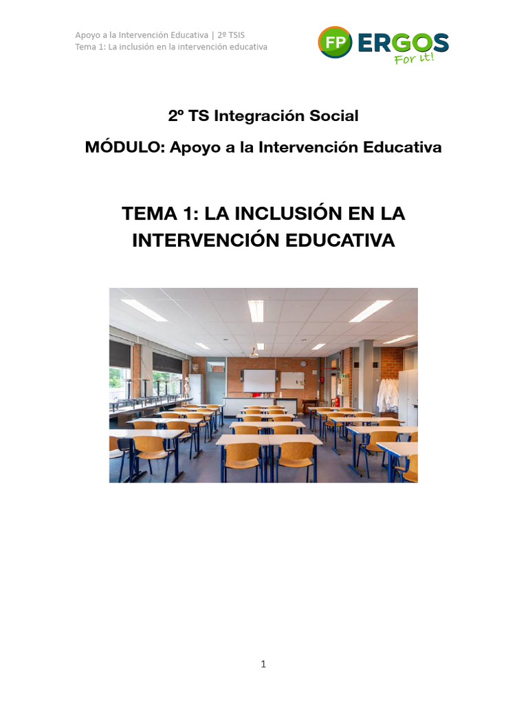 Tema 1 AIE - La inclusión en la intervención educativa | PDF ...