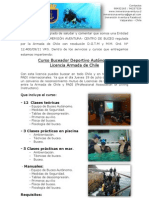 Curso Buceo Deportivo Autónomo Licencia Armada de Chile