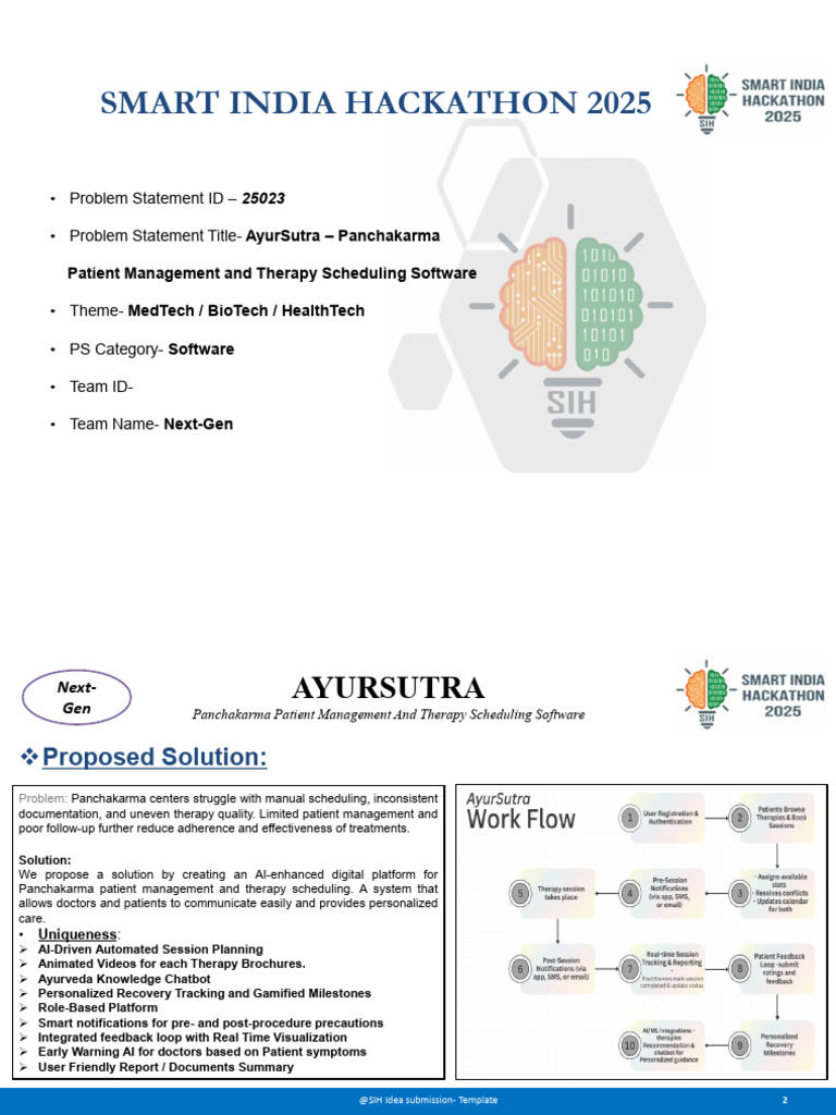 SIH- Next-Gen | PDF | Ayurveda | Health Care