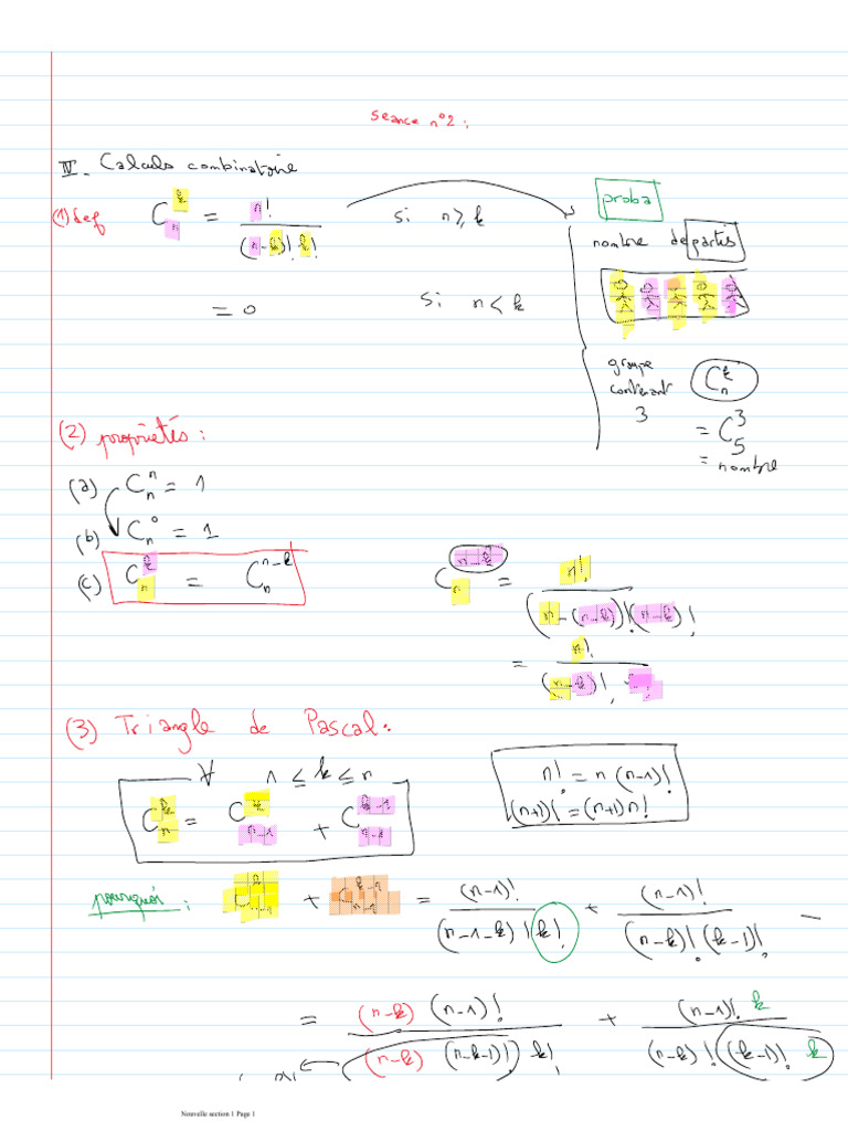 Seance n2 Calculs Algebriques Corr Ex1 Ex2 C N K | PDF
