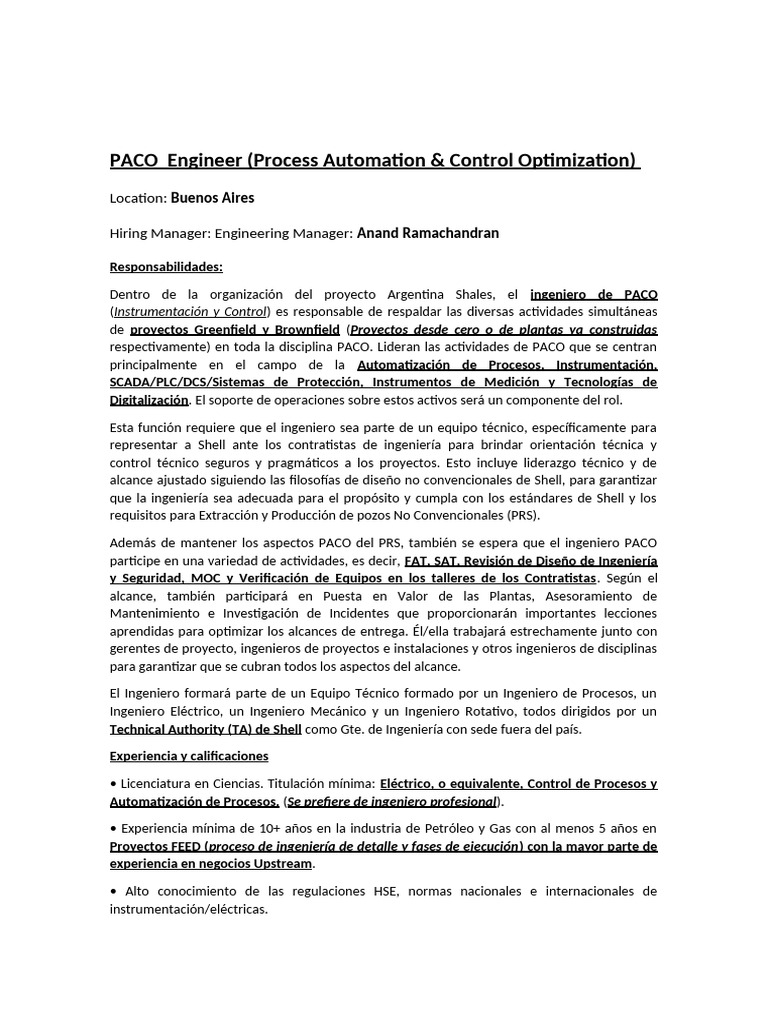 JD Shell - Paco Engineer | PDF | Scada | Ingeniería