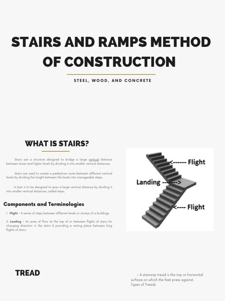 Stairs and Ramp Methods of Construction | PDF | Stairs