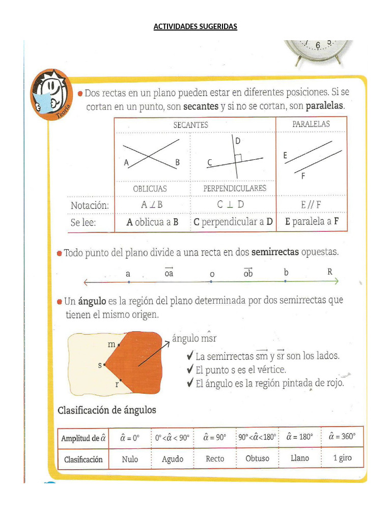 Actividades Proyecto de Geometria 6 Verbum | PDF | Ángulo | Matemáticas