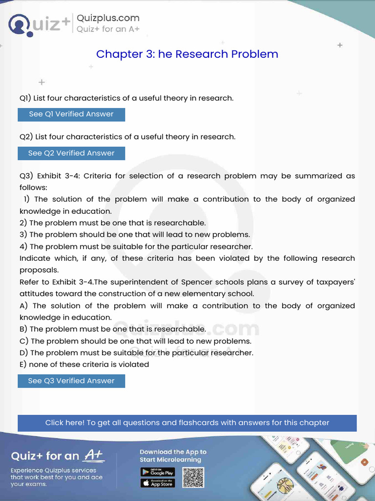 List Four Characteristics of A Useful Theory in Research | PDF ...