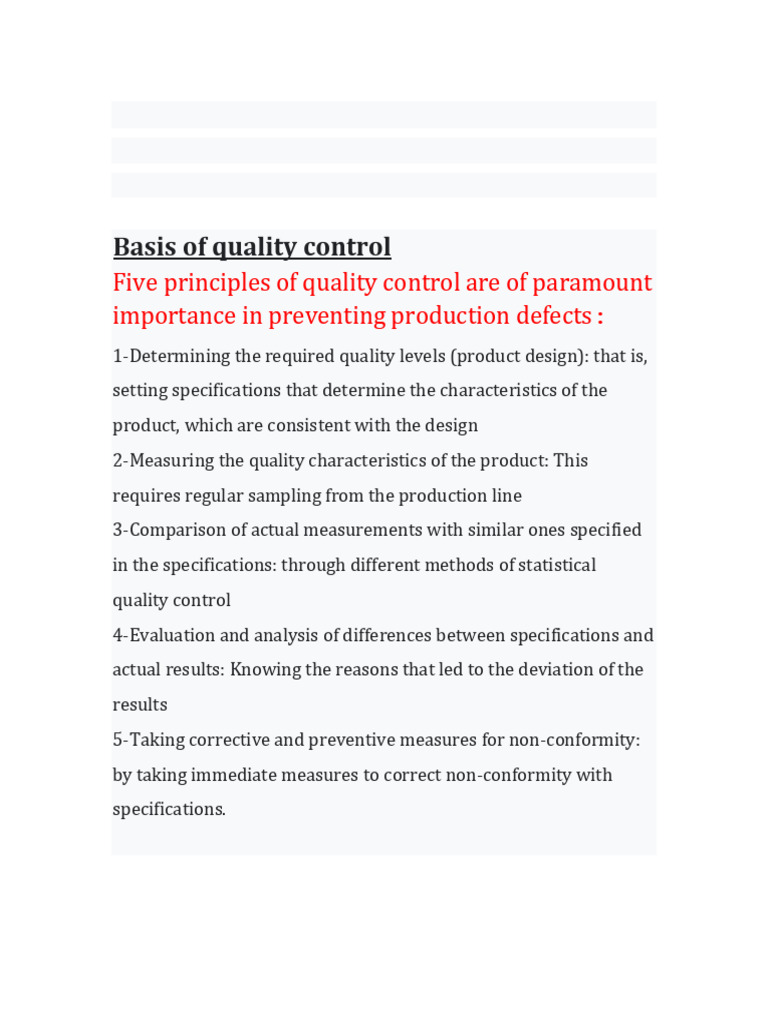 Quality Control Part 2 | PDF | Market (Economics) | Specification ...