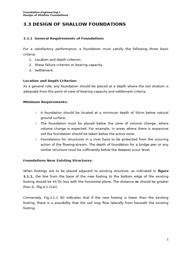 Chapter-3 Design of Shallow Foundations | PDF | Foundation (Engineering ...