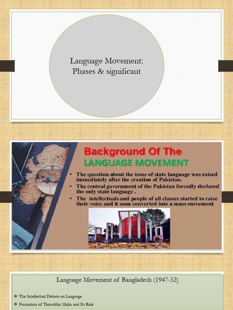 1952 Language Movement Ppt | PDF