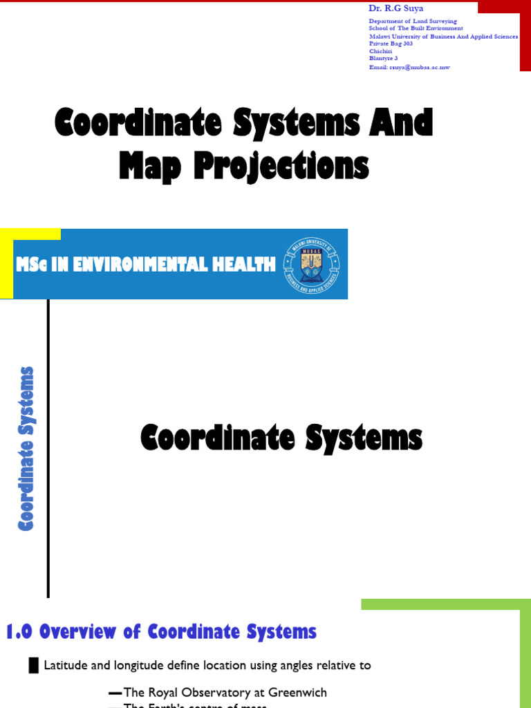 Coordinate Systems and Map Projections | PDF | Latitude | Geographic ...