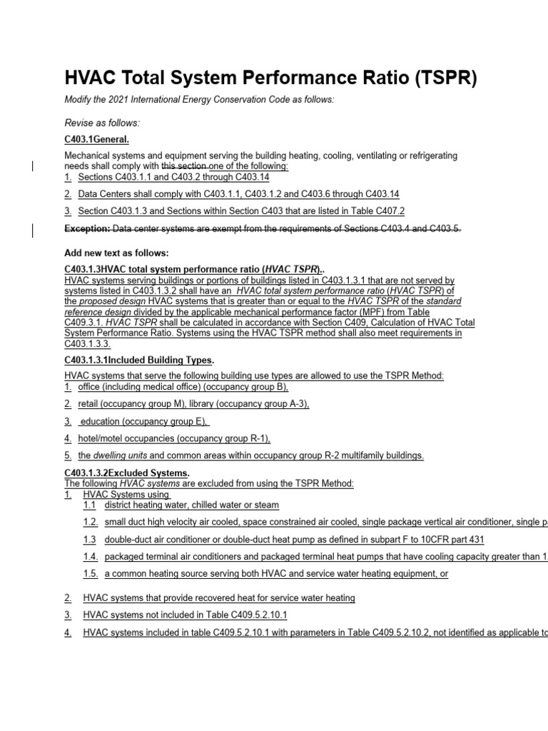 HVAC Total System Performance Ratio | PDF | Air Conditioning | Building ...