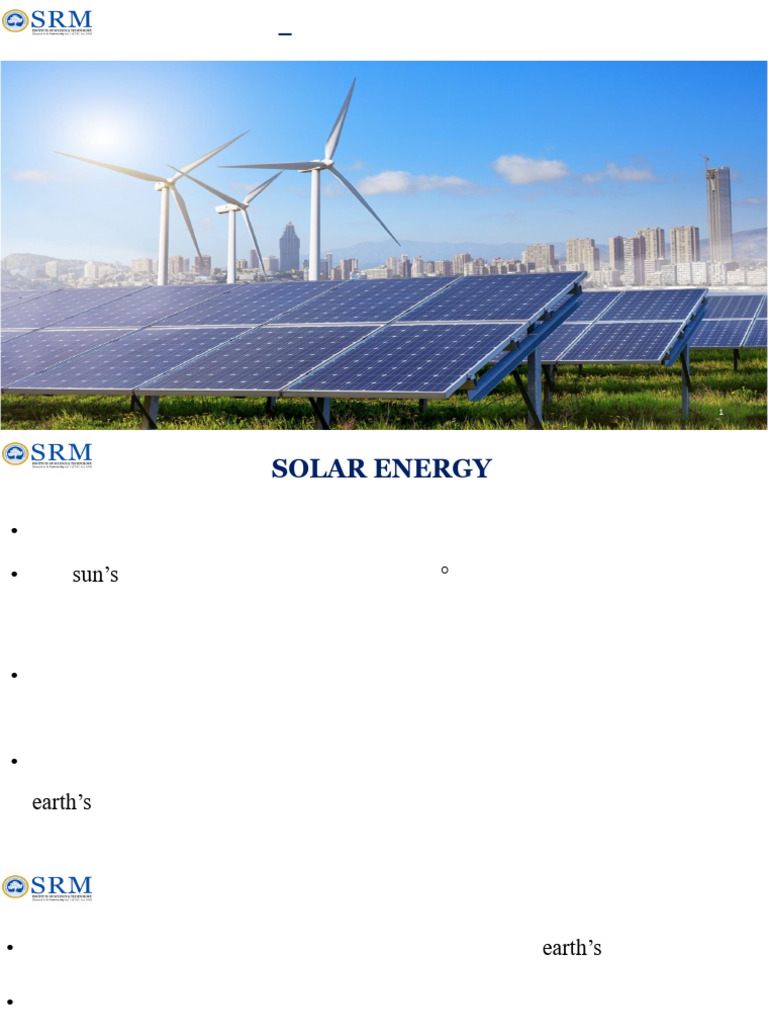 Unit 1 - Solar Energy | PDF