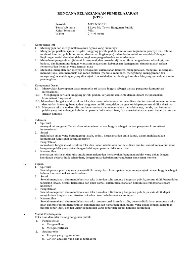 CONTOH rpp | PDF