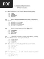 Human Resource Management Mcq S Resource Human Resource Management