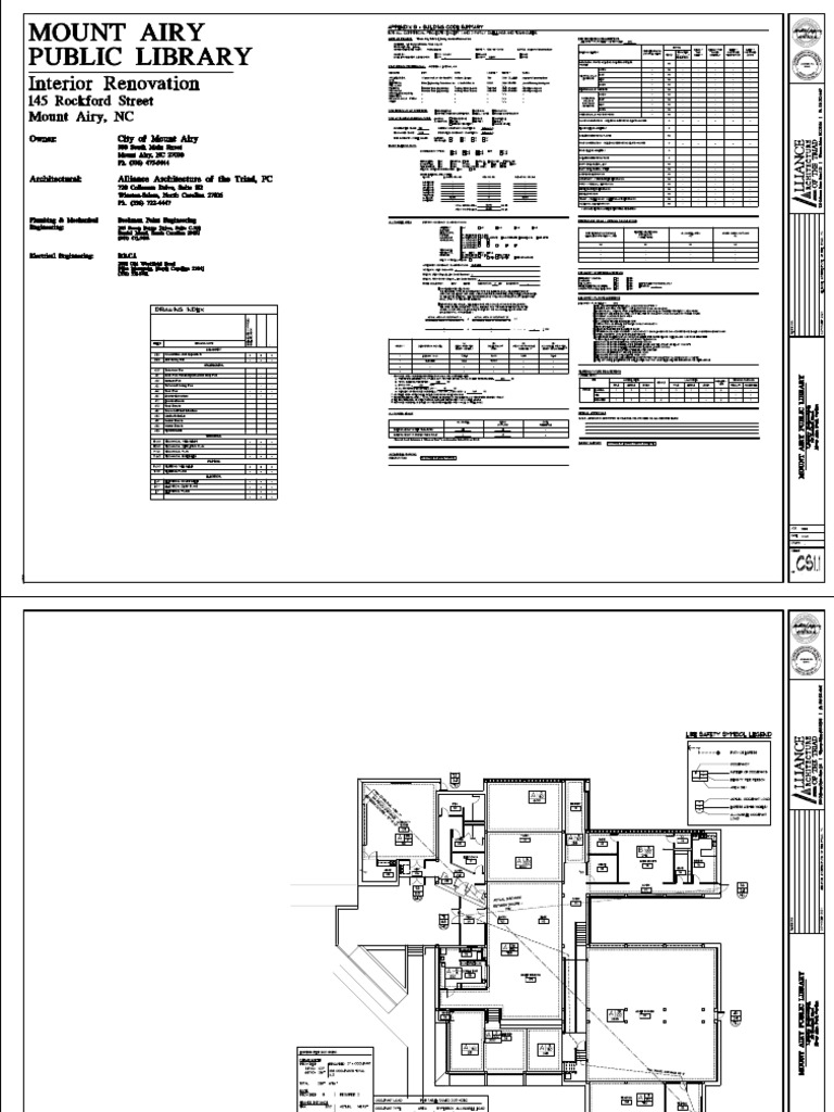240404-Permit Set-Mt Airy Public Library | PDF