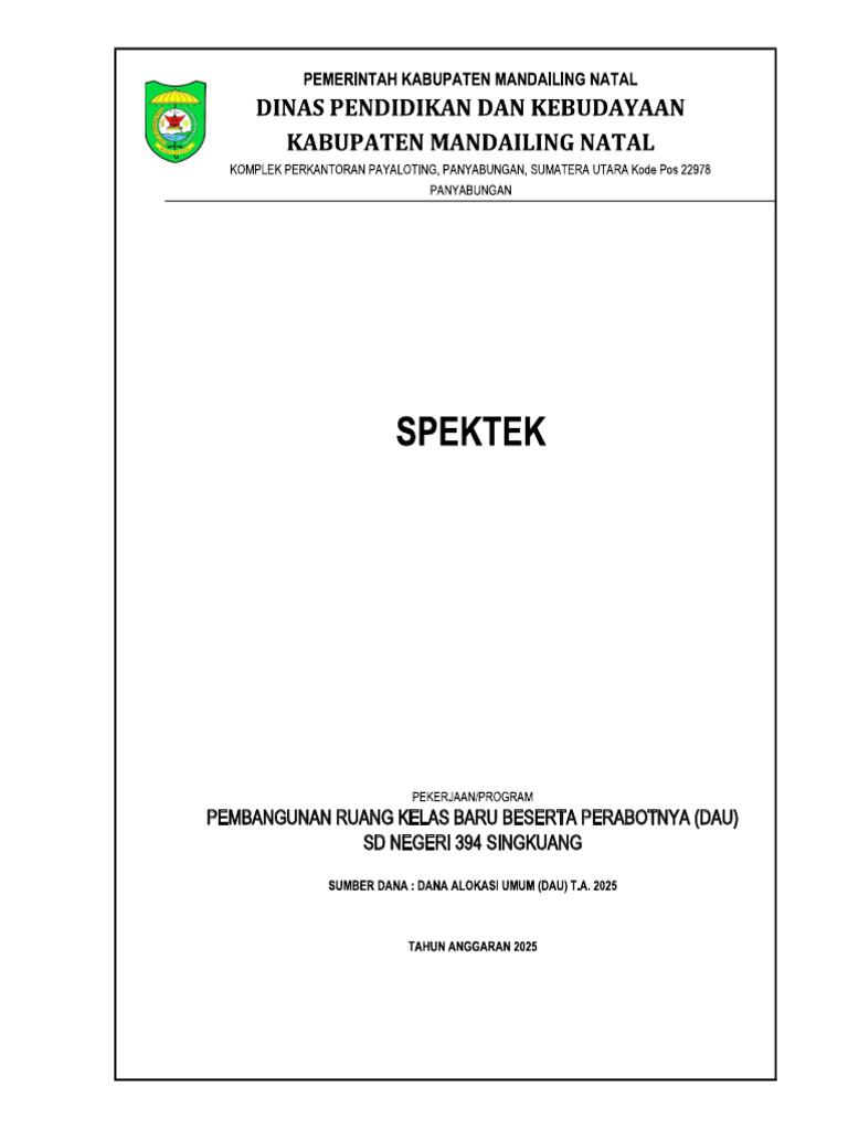 Spektek Singkuang 2025 | PDF