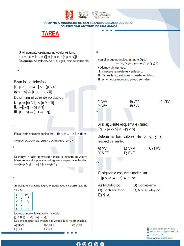 Tarea Rm Logica Proposicional | PDF