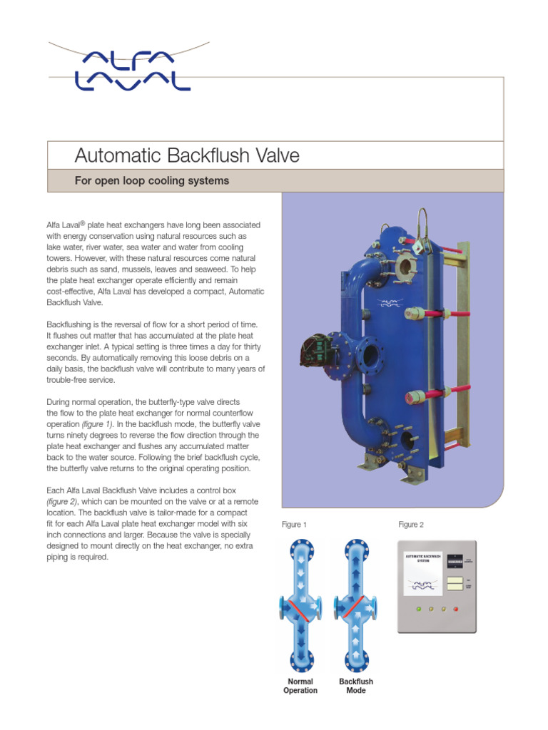 Automatic Backflush Valve Leaflet | PDF | Heat Exchanger | Valve