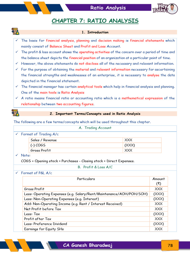 ration analysis ca inter financial management | PDF | Equity (Finance ...