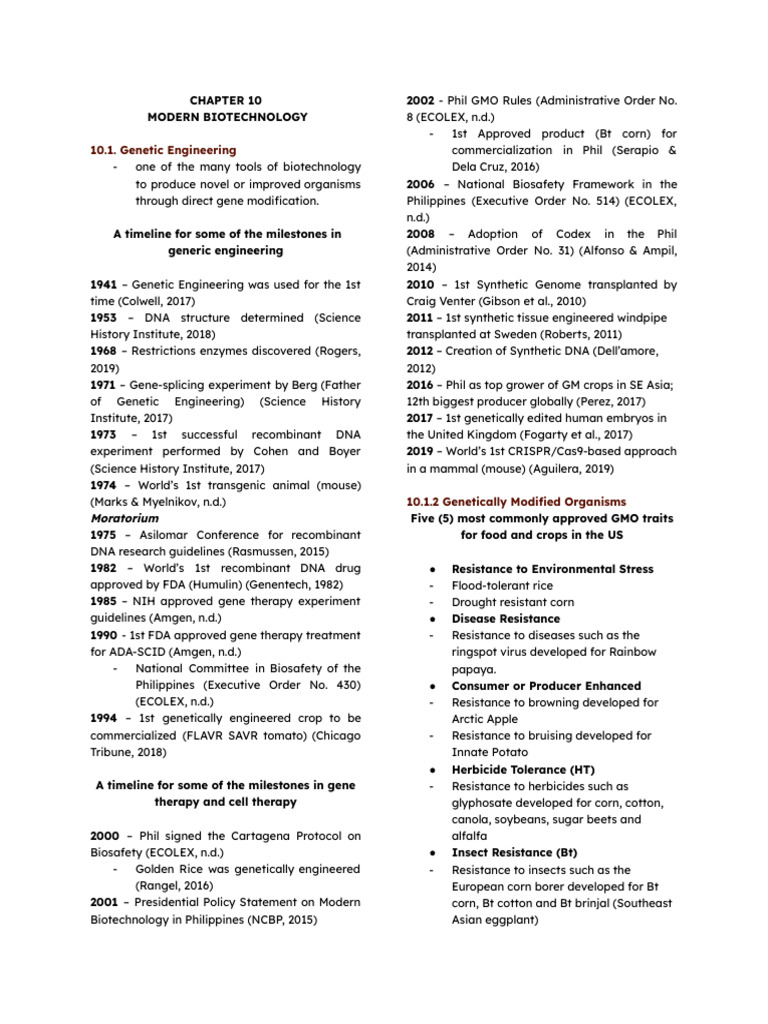 Copy of STS REVIEWER (3) (1) | PDF | Genetic Engineering | Genetically ...