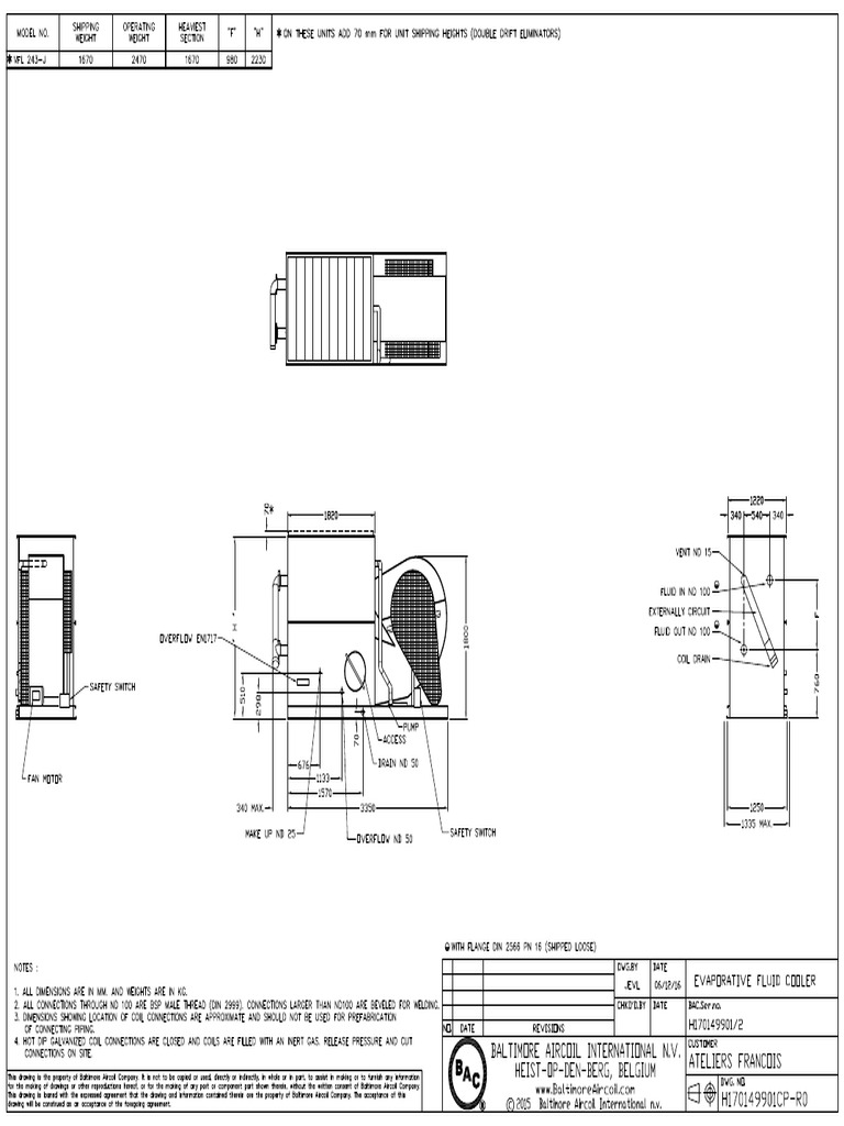 Baltimore VFL 243 JX Drawing | PDF | Mechanical Engineering